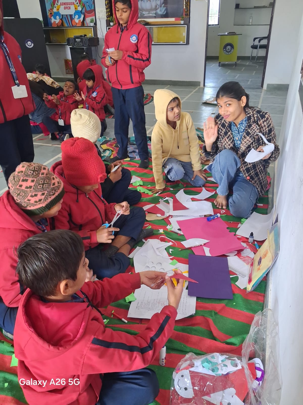 Students doing science experiment