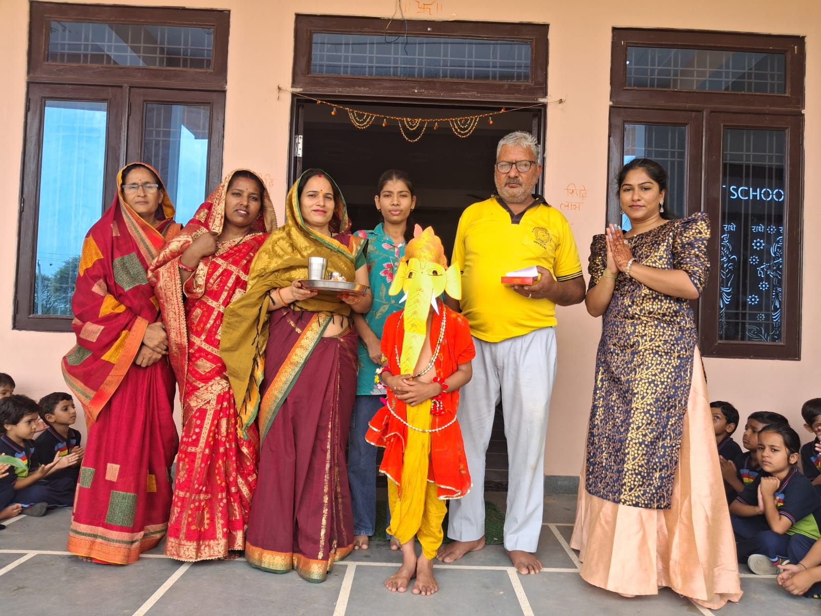 Students doing science experiment