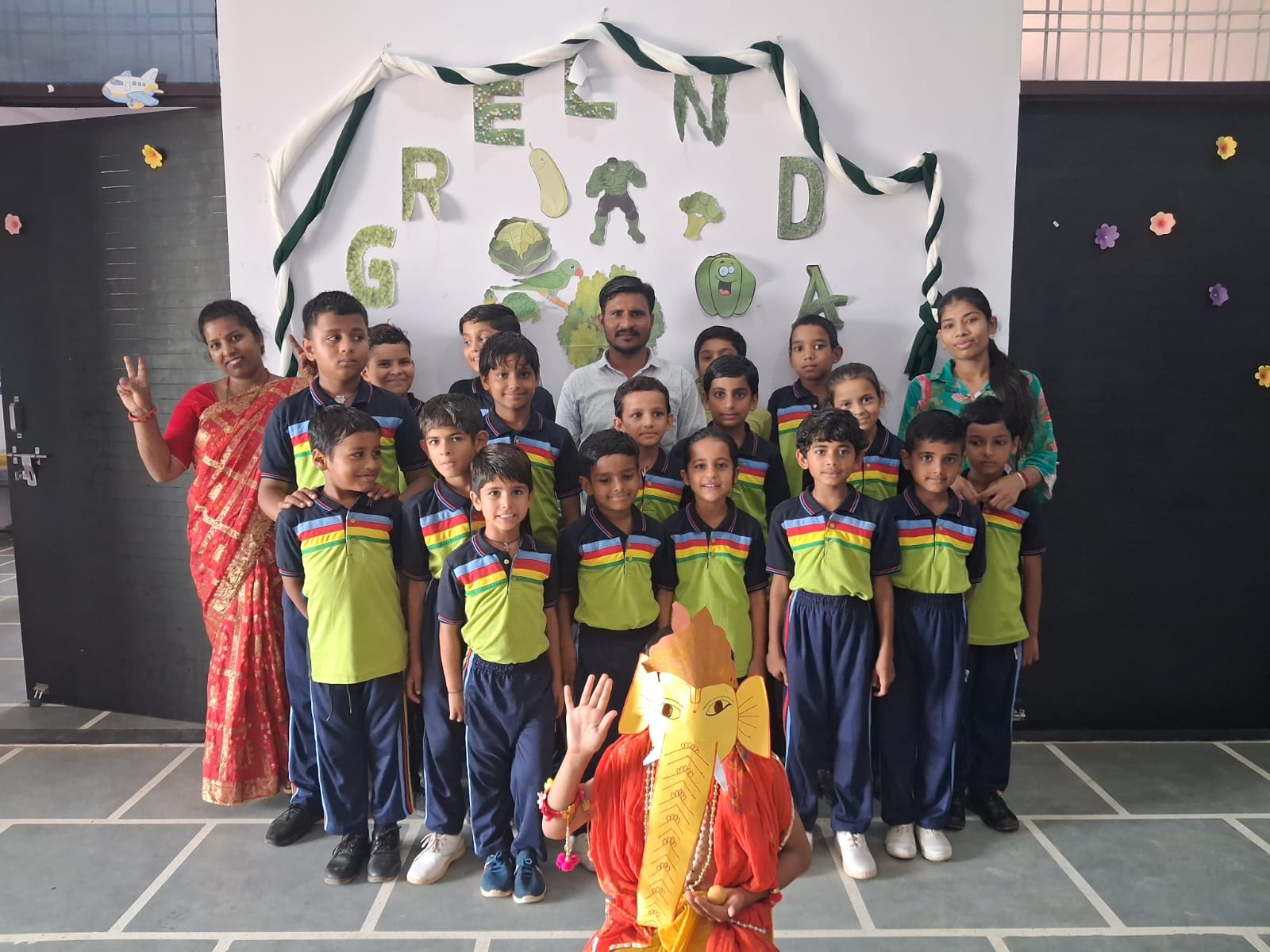 Students doing science experiment