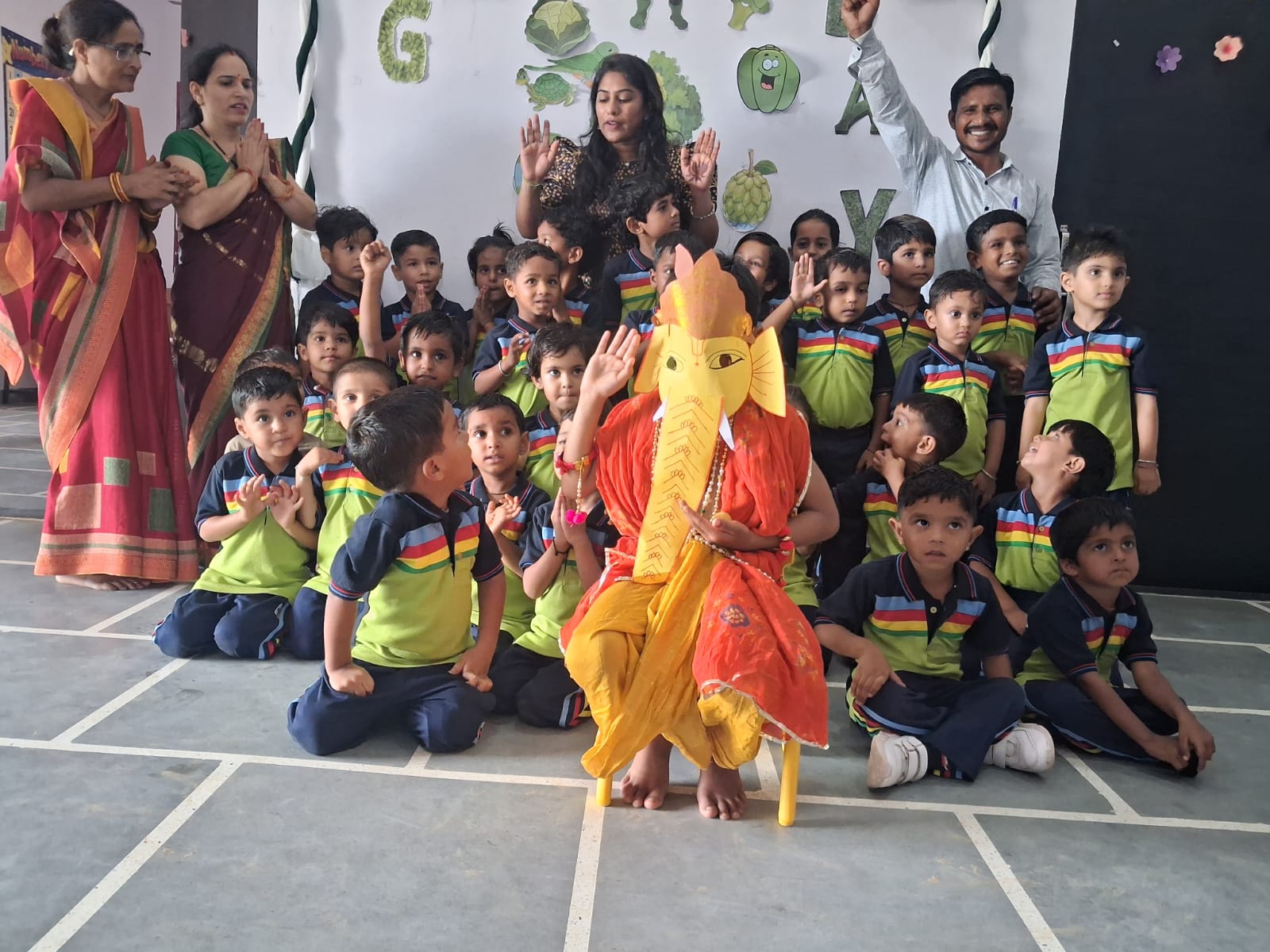 Students doing science experiment