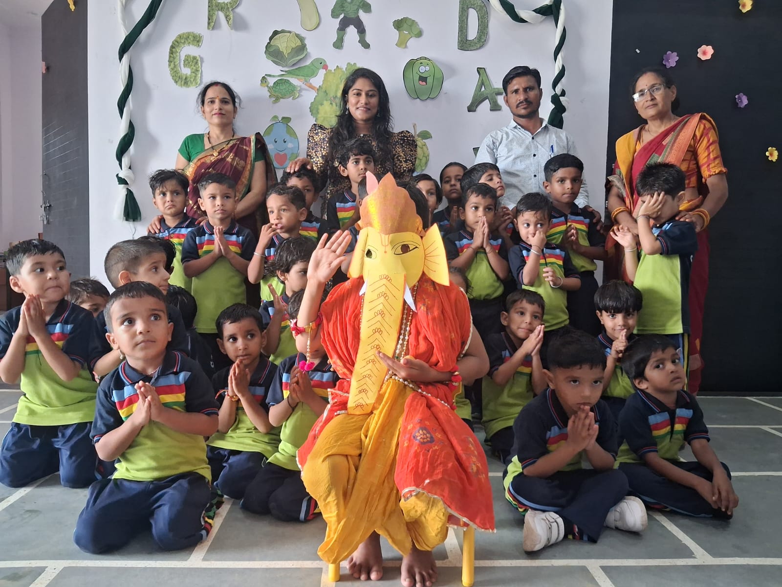 Students doing science experiment