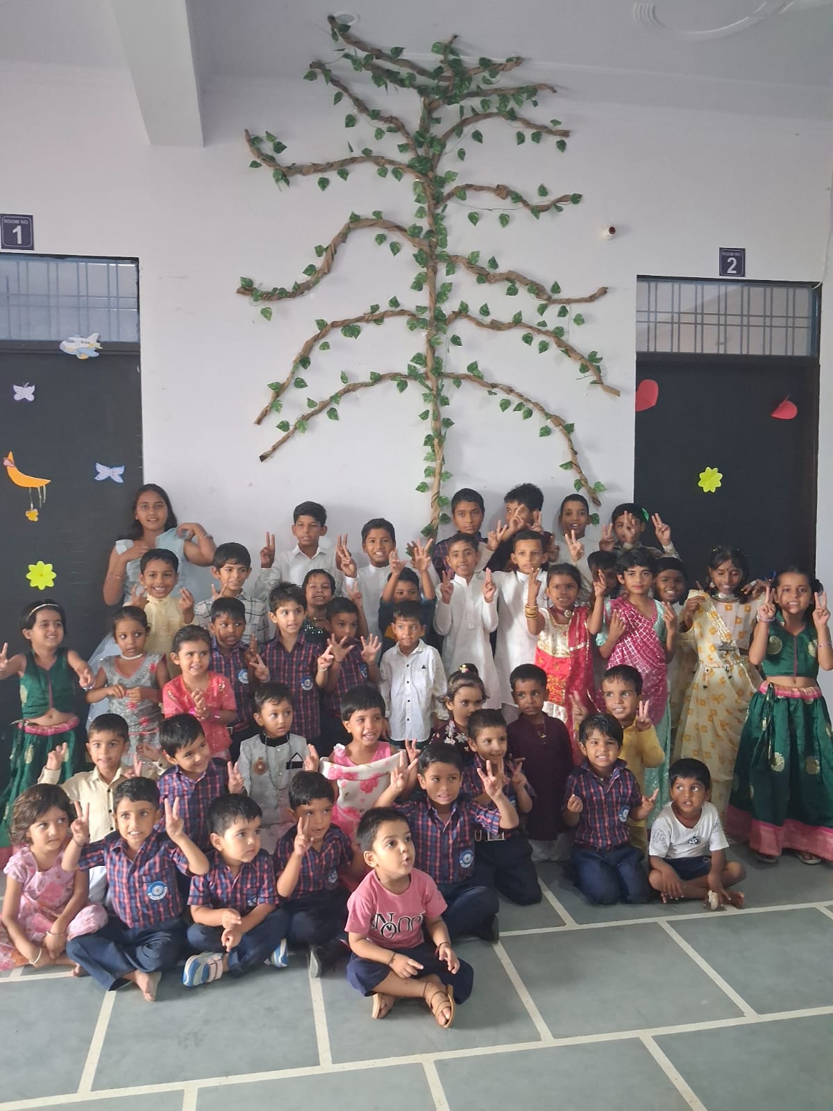 Students doing science experiment