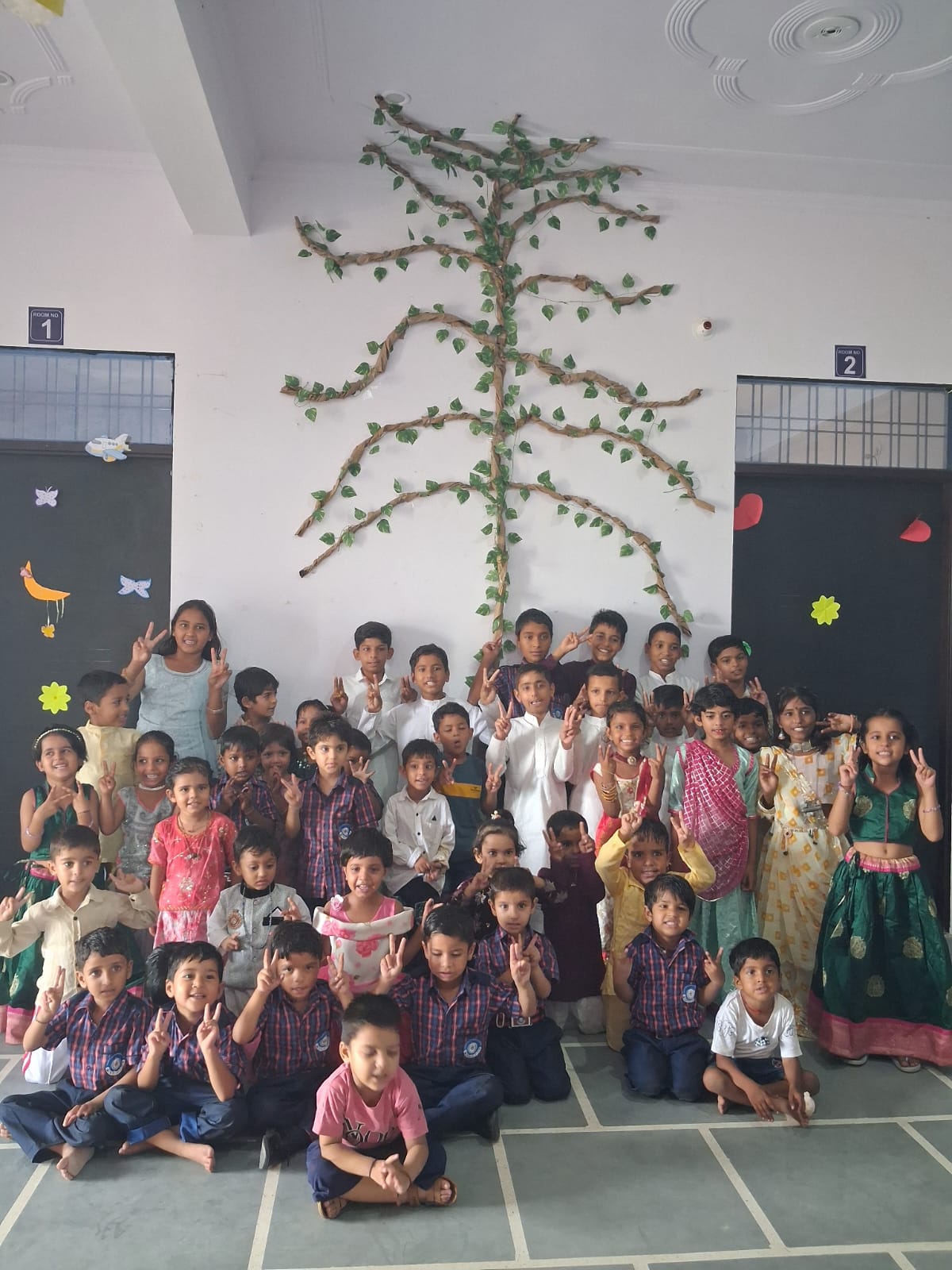 Students doing science experiment