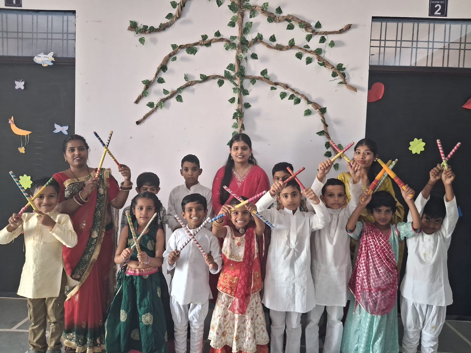 Students doing science experiment