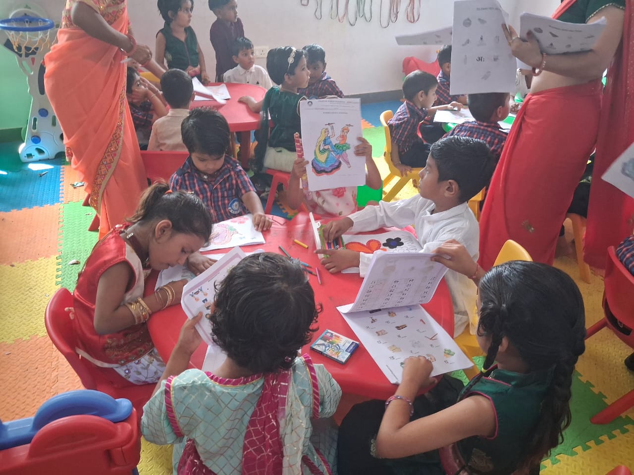 Students doing science experiment